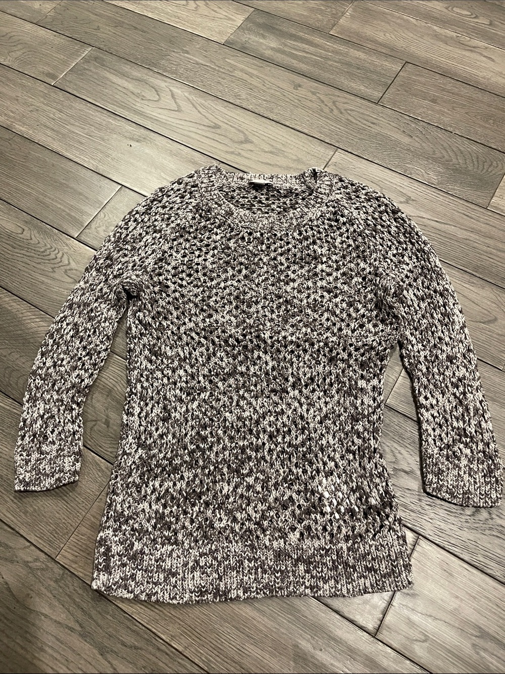 GAP Brown and Beige Crochet Sweater